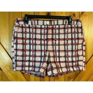 Juniper + Lime Womens Size 8 Plaid Stretch  Shorts (0594)